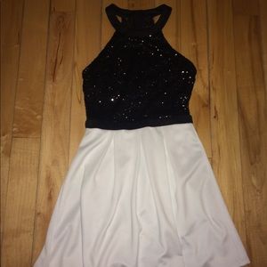 Formal Black and White Dress
